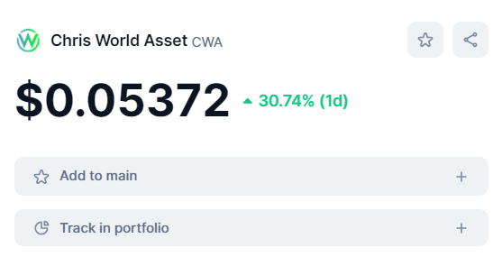 ChrisWorldAsset's tweet photo. We're listed on @coinmarketcap 👏🔥

👇
https://t.co/mEyS4pL1yJ https://t.co/BCkU1kPTXa