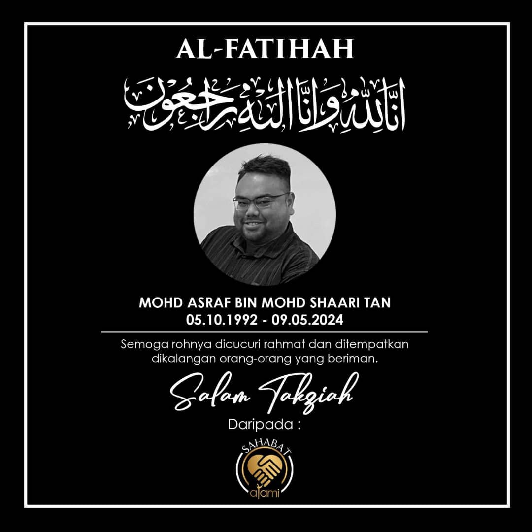Dukacita dimaklumkan penulis Barber, #AsrafShaari telah pergi. Al-Fatihah buat beliau dan Salam takziah dari keluarga MS.