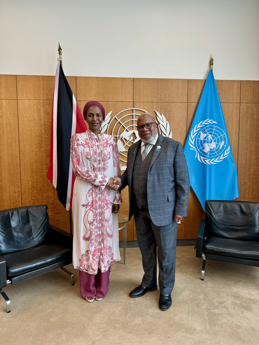 Great meeting with H.E. Ambassador Fatima Kyari Mohammed, Permanent Observer of the African Union to the UN. @AfricanUnionUN Among others, discussed the preparations for the Summit of the Future and the importance of the African Group to take an active role in the process,