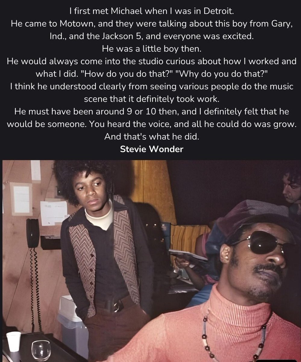 Stevie Wonder about Michael Jackson:
#MichaelJackson