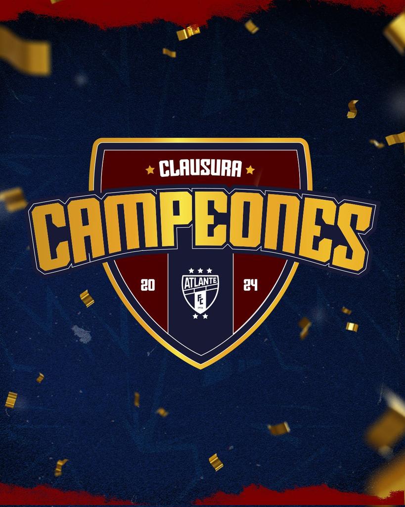 ¡Somos campeones del Torneo Clausura 2024! 🏆🎉 ¡Muchas gracias familia azulgrana por su apoyo incondicional! #SerAtlante #SerDeHierro