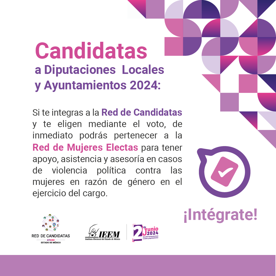 ¡Forma parte de la Red de Candidatas en el Estado de México! 🙋🏽‍♀️🙋🏻‍♀️ 👉🏻 ieem.org.mx/UCTIGEVP/viole…
