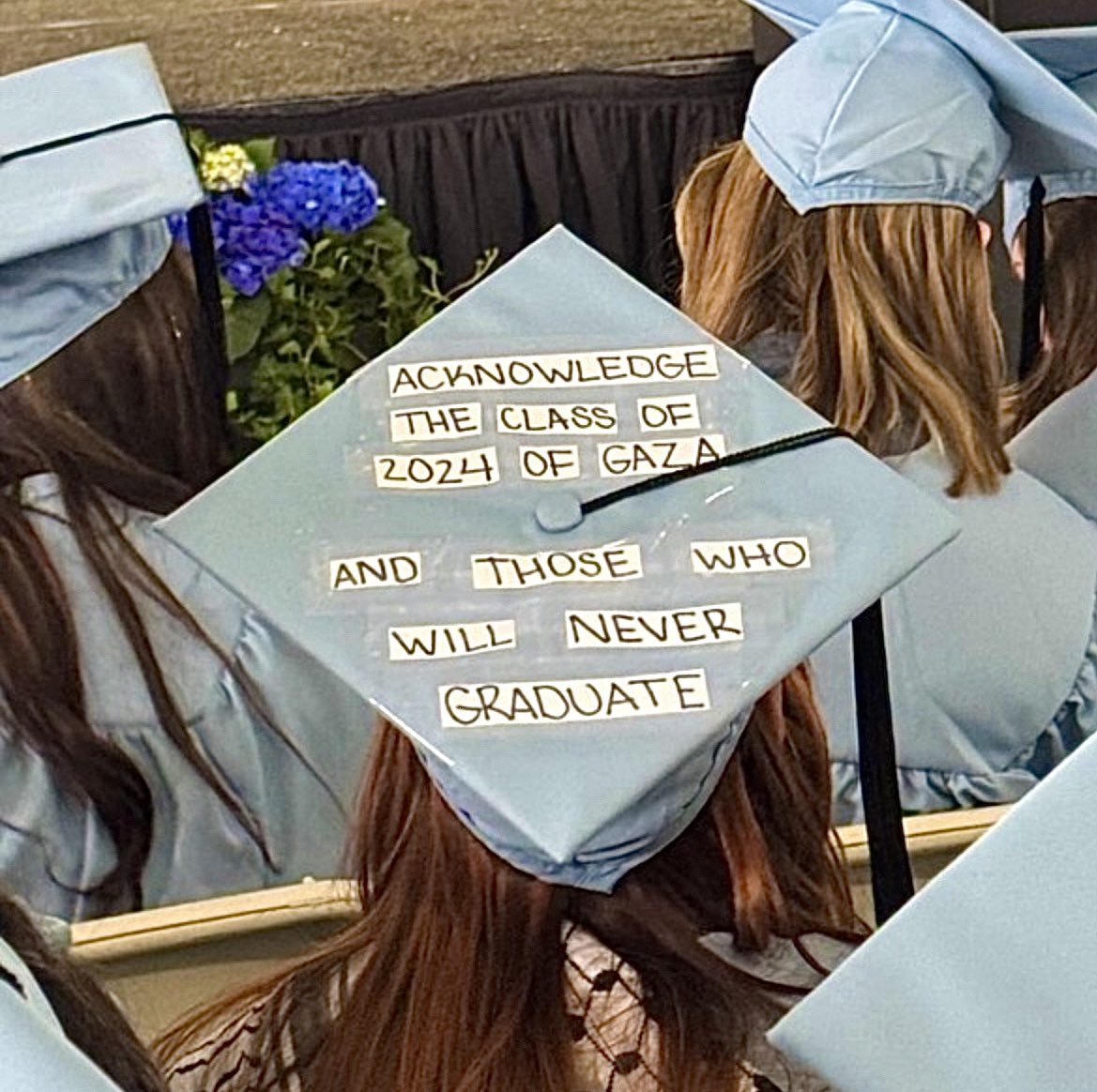 Seen during the Columbia School of Social Work's graduation ceremony.