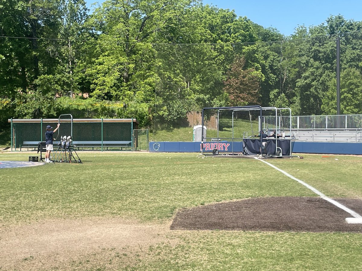 PrioryDugout's tweet photo. A little double barrel BP on this Mother’s Day morning! https://t.co/VO0vhc7X3b