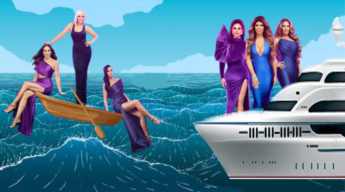 Lmao at anyone who thinks the 3 in the row boat could ever carry #RHONJ by themselves 😂😂😂