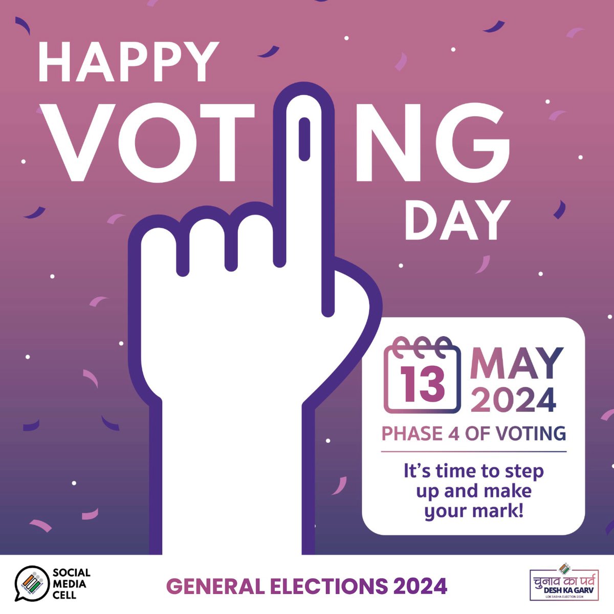 Happy Voting Day!🥳🥳 Let's celebrate #ChunavKaParv by casting our vote! #YouAreTheOne 🫵 #Phase4 #GeneralElections2024 #DeshKaGarv #InkWaliSelfie #LokSabhaElections2024