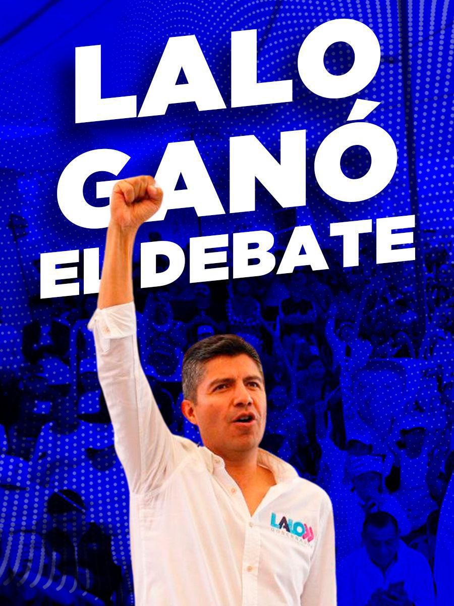 Alframirez's tweet photo. ¡Sin lugar a dudas, @eduardorivera01 arrasó en el debate! Su experiencia y conocimiento lo colocan en otro nivel. 💪🏽

#DebatePuebla2024
#LaloGobernador https://t.co/gbN0eW3ba3