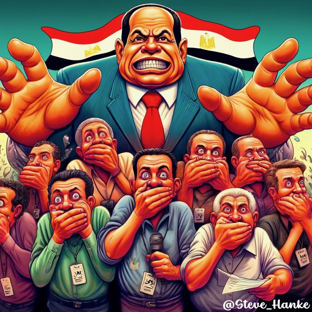#EgyptWatch🇪🇬: In @RSF_inter's 2024 Press Freedom Index, Egypt ranks a HORRIBLE 170th of 180 countries. For Pres. Sisi, NO PRESS = NO PROBLEM.