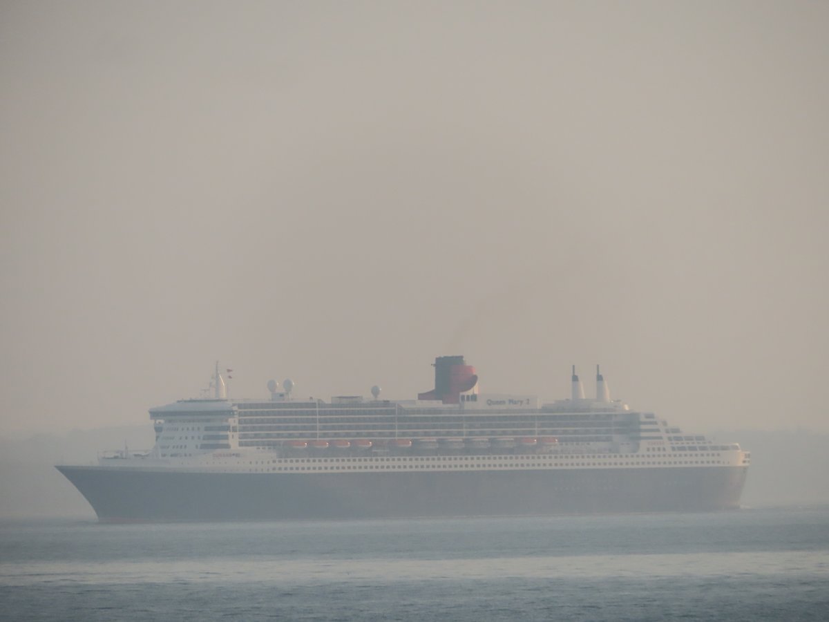 Queen Mary 2 in the Solent on the 12/5/2024.