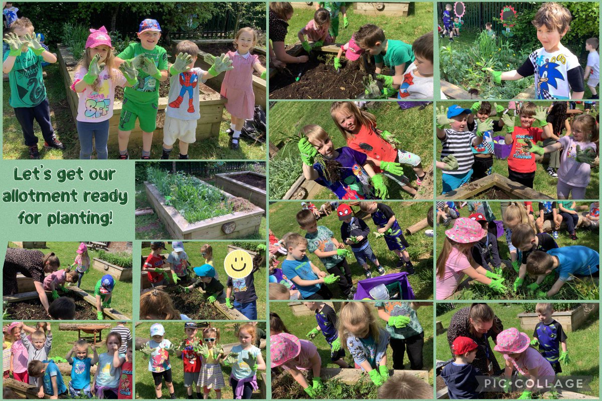 Dosbarth Mrs Appleby loved working together in the sun on Thrilling Thursday to remove the weeds from the allotment, in preparation for planting. We discussed what we would like to grow in our garden 🌱