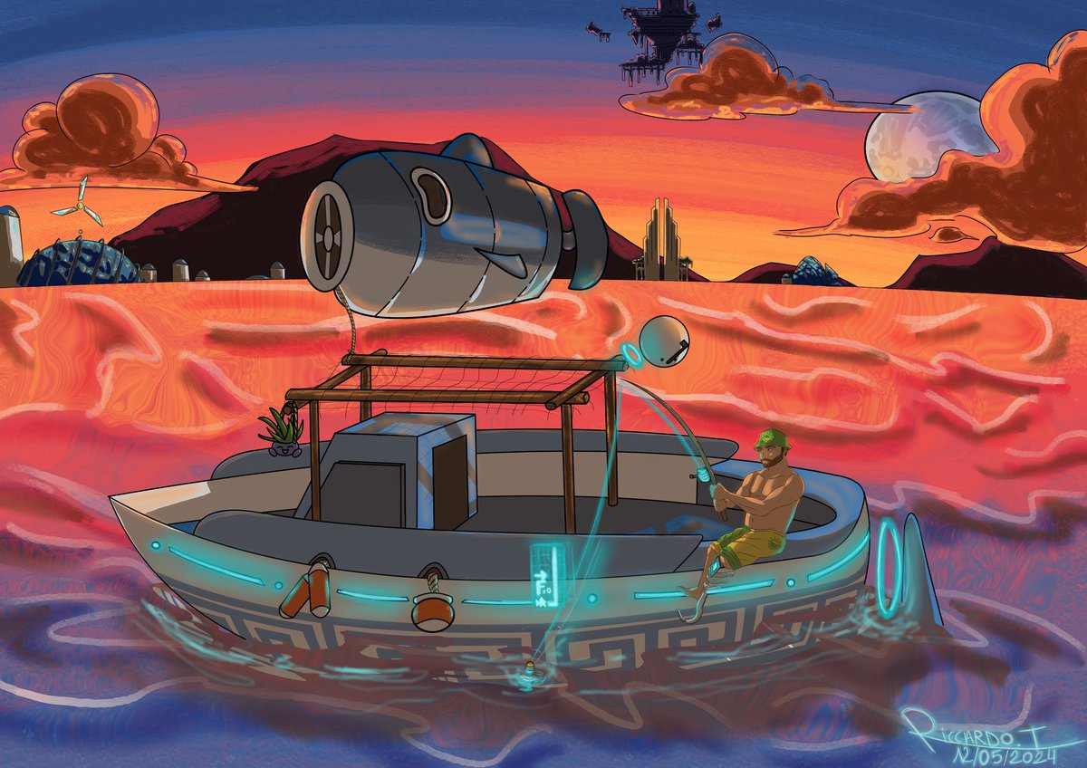 kisseeki_'s tweet photo. Voici ma première participation au WAT2024 pour ma première fois !
Avec le thème : solarpunk 
#weekandart #weekandart2024 #solarpunk #paysage #landskape #digitalart https://t.co/DByG7AFjzm