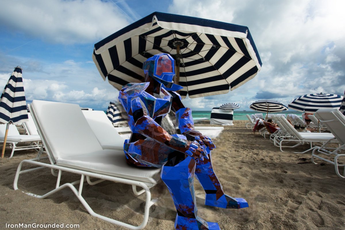 What happens when #gaming heroes clock out? 🌴 Our repuls.io knight has the right idea!  Bonus points for creativity! #HeroDowntime #lowpoly #madewithunity #indiegame #gamingmemes