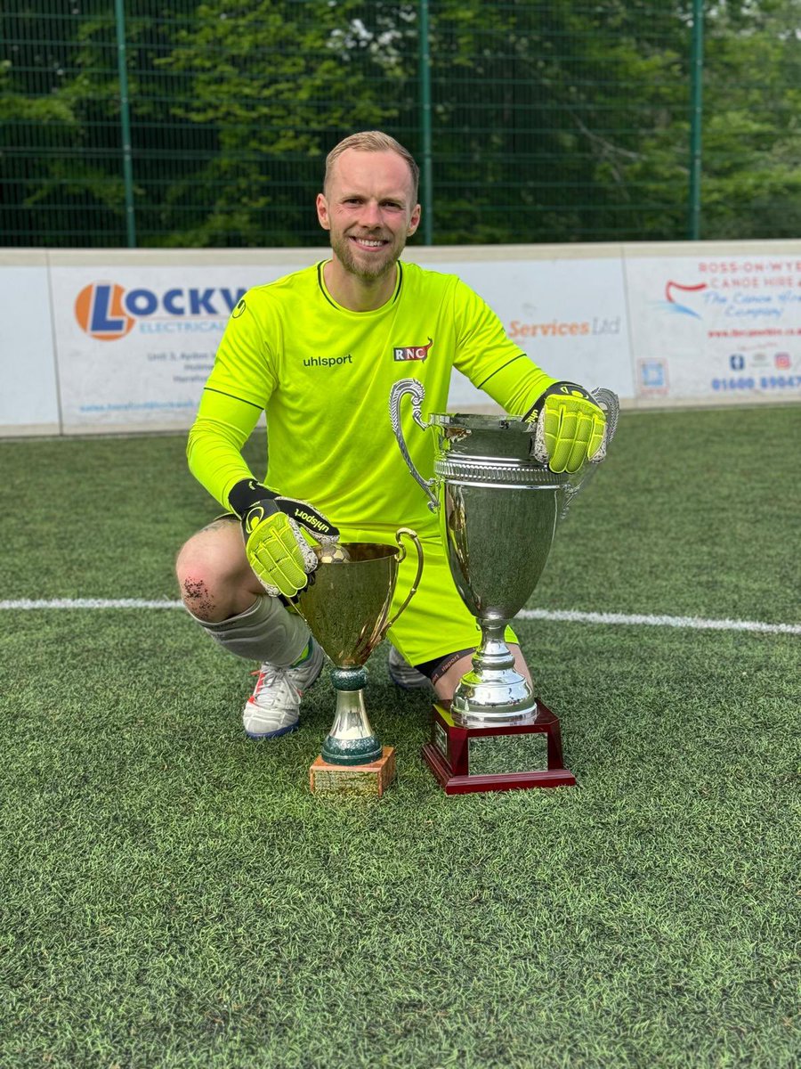 The domestic league double complete 🧤 - National League Champions ✅ Brian Aaron Cup Champions ✅ - Fantastic commitment and effort from all our staff, players and volunteers this season @RNC_Hereford ⚽️ - #TeamRNC #Uhlsport