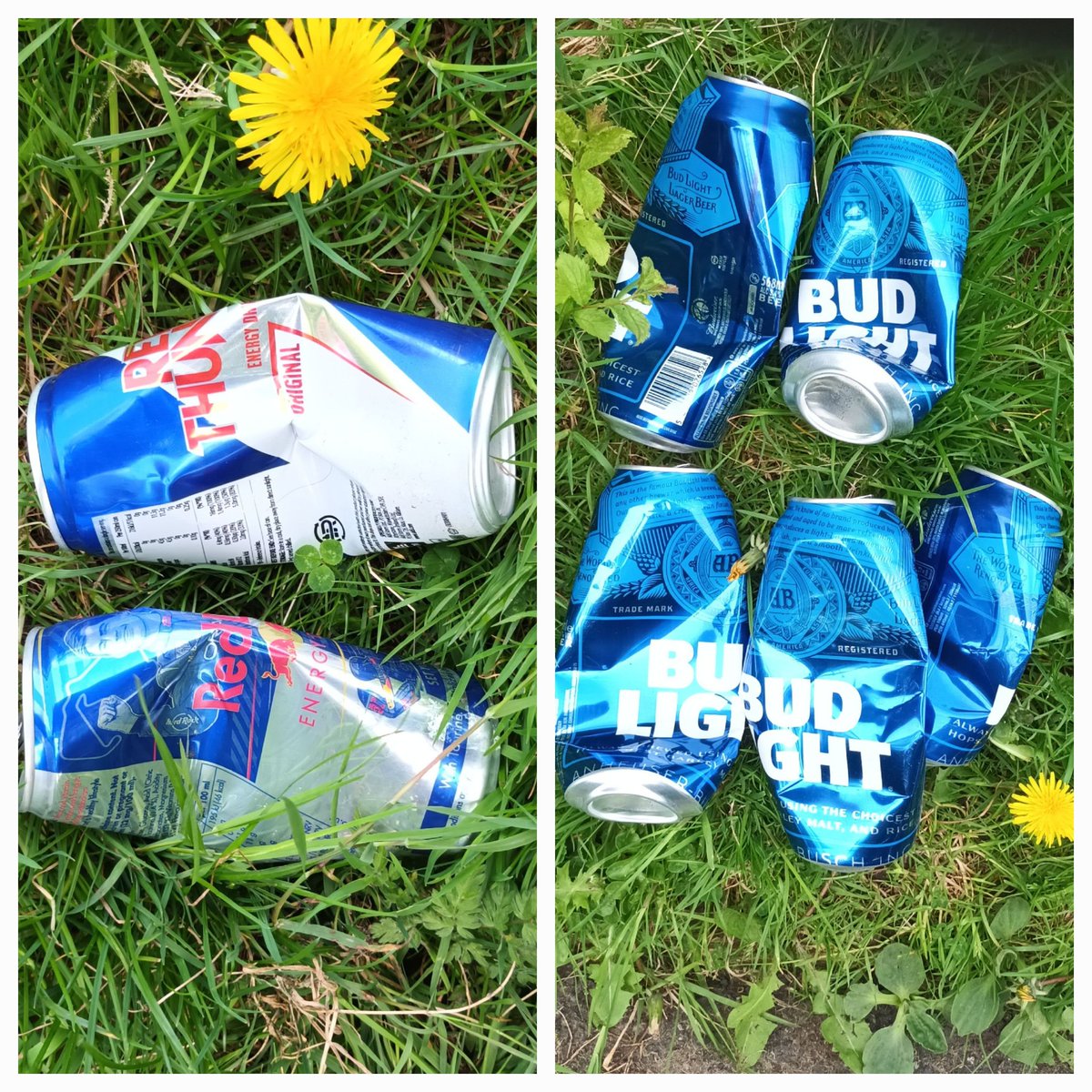 Magsalex67's tweet image. A fair amount of litter picked up this week. Wish we could have a camera to catch the @BudLightUK #tosser @N_landCouncil. Frequent littering on the same bit of slip road. @Cleanup_UK @cleanupbritain @KeepBritainTidy