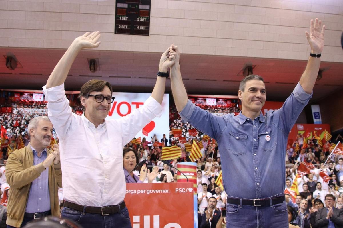 Felicidades!!! ⁦⁦@socialistes_cat⁩ ⁦@salvadorilla⁩. ⁦@sanchezcastejon⁩. Cataluña GANA! España 🇪🇸 GANA. Progreso, convivencia pacífica y justicia social.🌹❤️