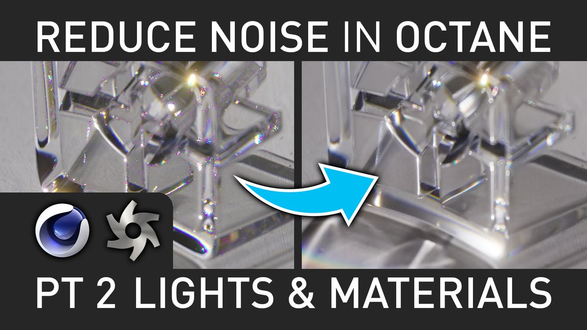 This weeks tutorial is online: Reducing Noise PT2 - Materials youtu.be/zSln22ss_LM There is still some more Lights goodness in there though 😇 As always I hope you enjoy! A great week ahead to all of you 🙌 @MaxonVFX @OTOY #cinama4d #octanerender