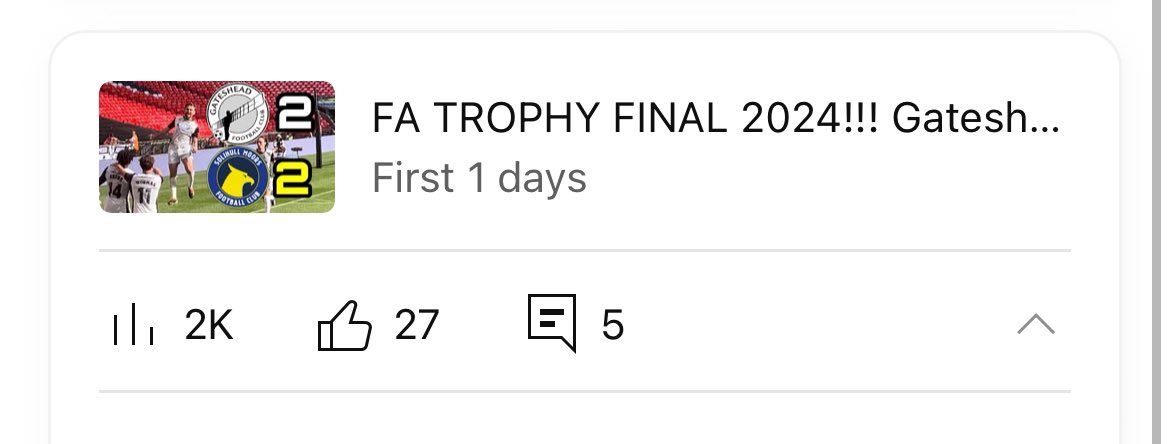 I’d say the video did better than usual lol #nonleague #nonleaguefootball #football #NonLeagueFinalsDay