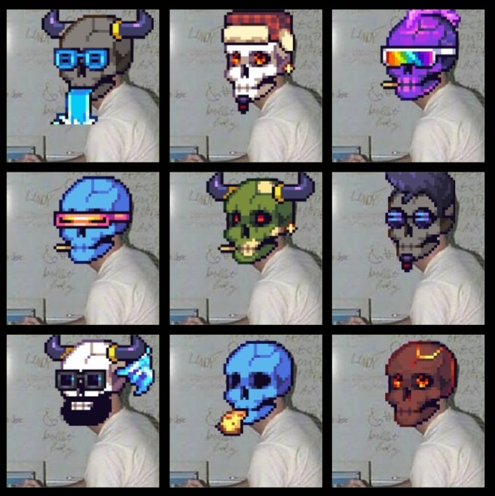 STELLARSKULL's tweet photo. My 8888ZONE Pixel Skulls collection be like...
#8888ZONE #stellar #soroban #nfts #nft #NFTCommunity #SmartContract
#NFTMarketplace #skulls #pixel https://t.co/Vr4Zt0fIZt
