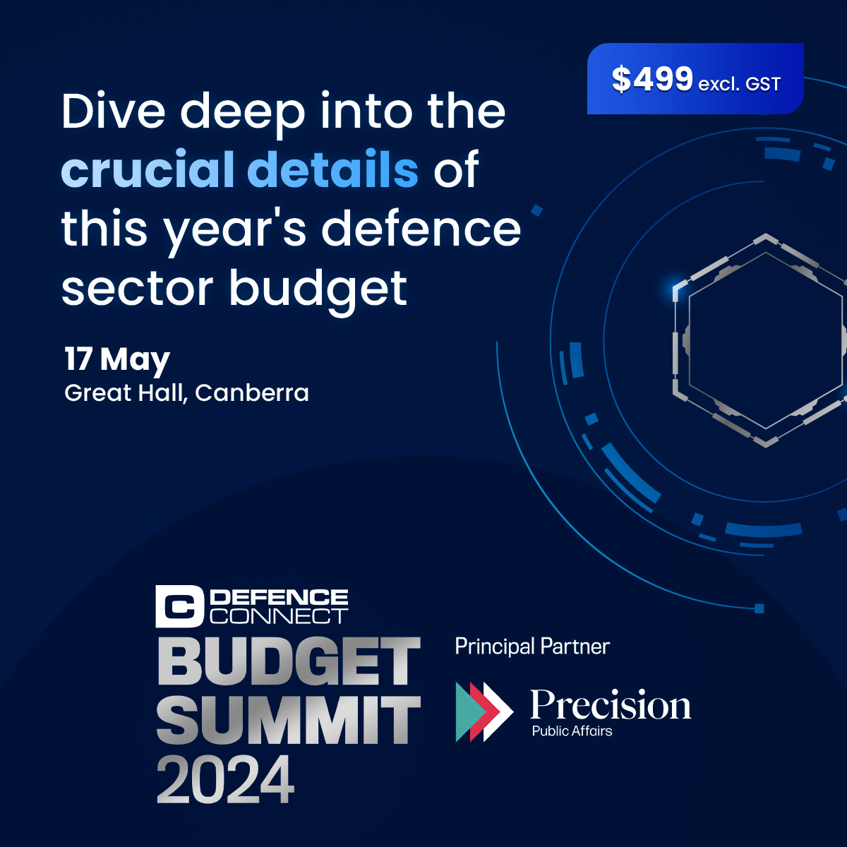 As the premier networking event of the year, the #DefenceConnectBudgetSummit provides a unique platform to gain critical insights into the impact of this year’s federal budget on the defence industry.
bit.ly/3UlnNN8 

#defence #nationalsecurity #budget #strategy #policy