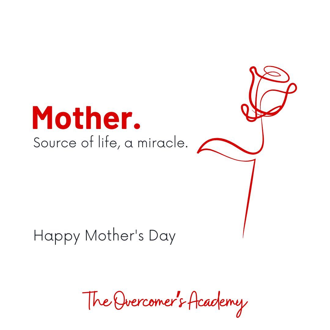 To all the incredible mothers out there, today we celebrate you and the unwavering strength you bring to the world. Happy Mother's Day from The Overcomers Academy family! 💐❤️ 

#HappyMothersDay #StrengthInMotherhood #CelebrateLove