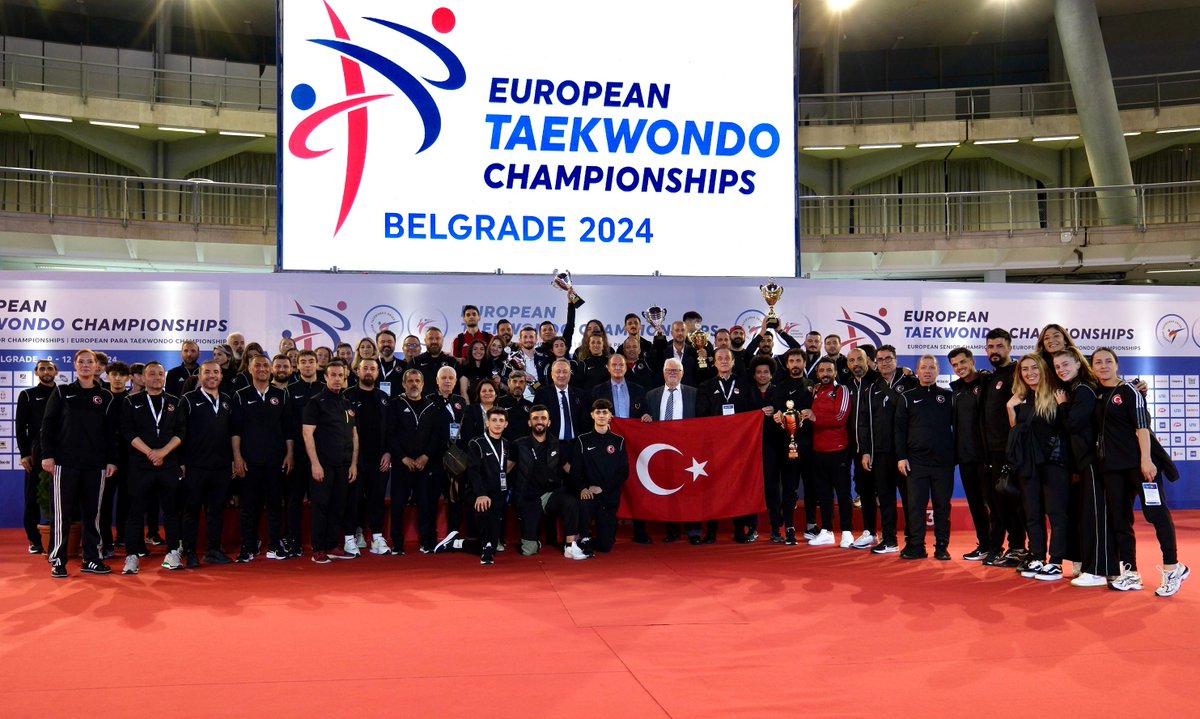 Avrupa Tekvando Şampiyonası'nda üst üste ikinci kez takım halinde birinci olan Tekvando Milli Takımımızı yürekten kutluyorum. Aldıkları madalyalarla ay-yıldızlı bayrağımızı göndere çektiren sporcularımızla iftihar ediyoruz. 👏🏻🏆🇹🇷