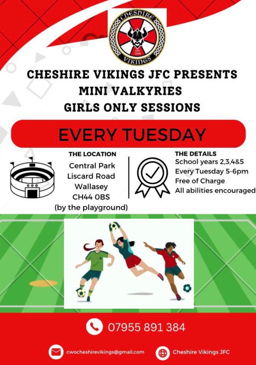 A free football opportunity for girls in Years 2, 3, 4 and 5! It’s free and local - a fab opportunity for our #futurelionesses @OakTreesMAT