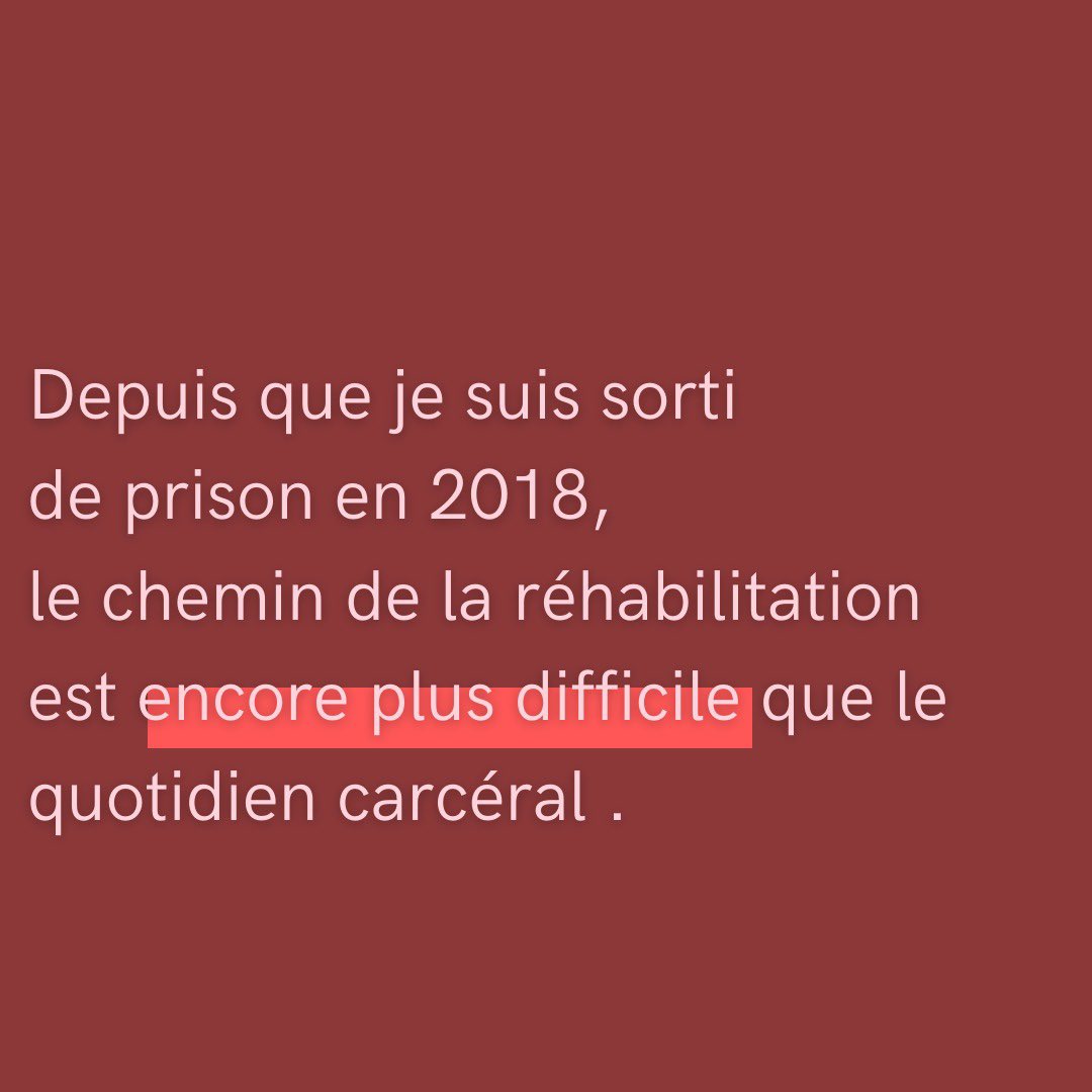 coryleguen's tweet image. J’ai pleuré en écrivant ça, en revenant dans ce passé si noir, si incertain et parce que, collé à ma peau, l’étiquette de taulard, nous oblige dans ce pays, en permanence, à devoir se justifier.
Dans sa chanson « Mosaïque solitaire », Damso dit « Me d'mandez pas c'que j'fais…