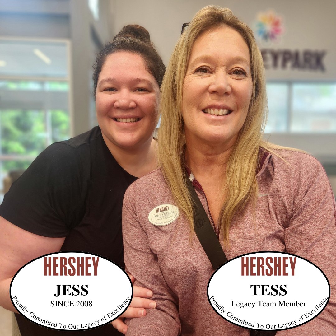 Team Member Spotlight: Mother’s Day Edition! 💐 Meet Tess and her daughter, Jessica, a mother-daughter duo at Hershey Entertainment & Resorts. Check out their story over on our @HersheyJobs Instagram: bit.ly/3UxM7ue. #MothersDay #MothersDay2024 #HersheyJobs #HersheyPA