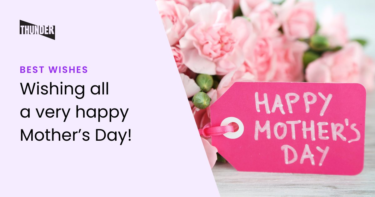 Happy Mother's Day to all the @ThunderSF1 mamas, partner moms and customer mommies! Wishing every mother figure out there a happy celebration. #HappyMothersDay #ThunderMamas #WorkingMomsRock