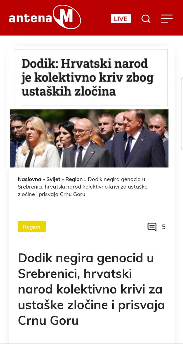 Zanimljivo, baš u vrijeme kad on i istomišljenik mu Vučić plaše Srbe da Rezolucija o Srebrenici 'nameće kolektivnu krivnju srpskom narodu'. I u vrijeme kad Šapić pokreće inicijativu za 'vraćanje' posmrtnih ostataka Tita, Hrvata koji je poveo borbu protiv ustaša, u Hrvatsku.