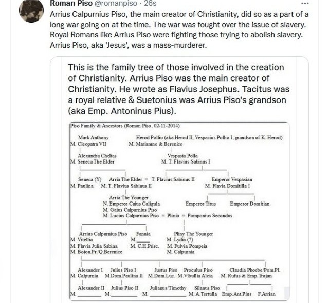 @DLgodlessbitch The family involved in the creation of Christianity: