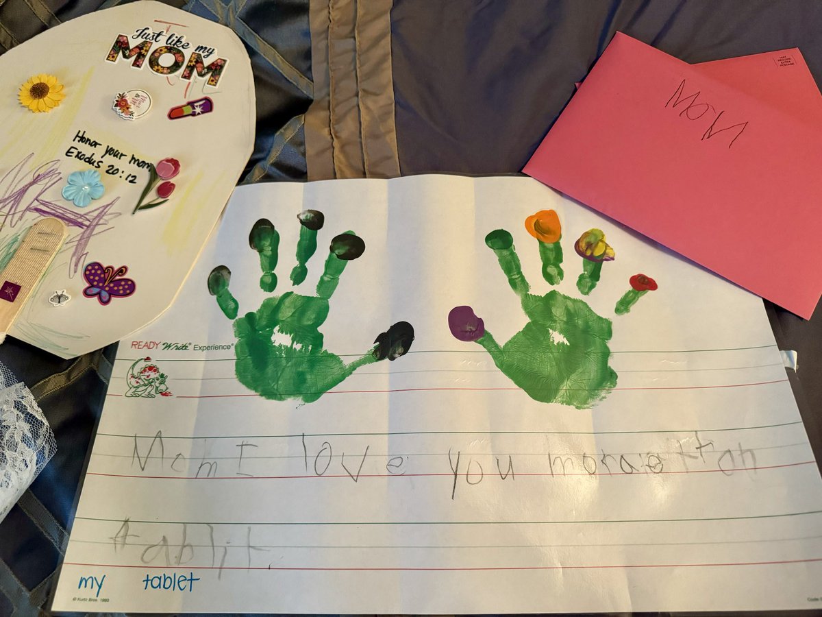 This morning was beautiful, so many people thought of me and showed me love on Mother’s Day. My favorite expression of love was one of the homemade gifts from my son that says “Mom, I love you more than my tablet.” 😂😂 Now that’s true love, coming from a 6-year-old boy ☺️ @WTAE