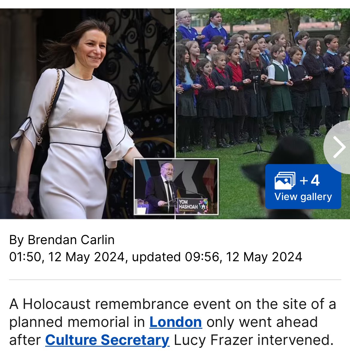 Context for last weekend’s Yom HaShoah event which took place in Victoria Tower Gardens and required closure of the park for most of the day. A taste of things to come?