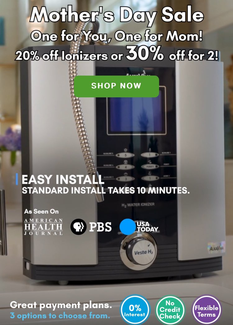 Experience the Benefits of the H2 Series Water Ionizers : Financing Options for a Healthier You teamalkaviva.com/water-ionizer-… #follow #health #water #wellness #fitness #water #waterfilter #cleanwater #drinkingwater #follow #health #water #wellness #fitness #trending #post