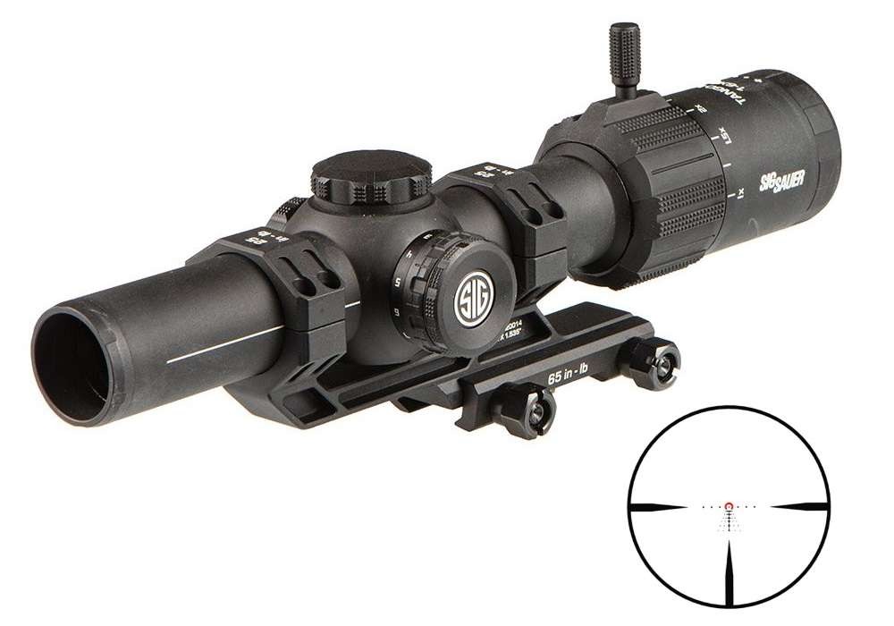 Sig Sauer FFP Tango MSR 1-6x scope with integral throw lever, etched illuminated BDC reticle, and Alpha cantilever mount for $299 currently here: mrgunsngear.org/47Xbefg  

 Cheapest I know of currently for the FFP version 🔴🔎

#FFP #AR15 #sigsauer