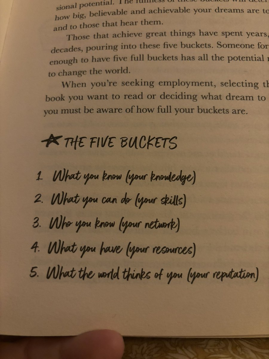 Not my usual read
But love this: fill your five buckets and you can achieve anything ☺️
#thediaryofaCEO #stevenbartlett 
#theworldisyouroyster