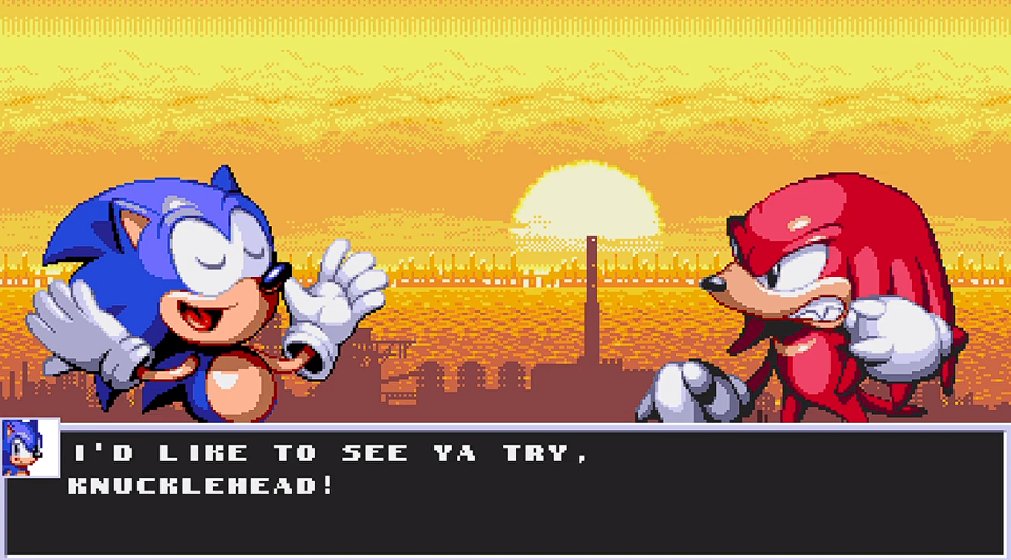 Sonic talkin' smack. #Knuckles