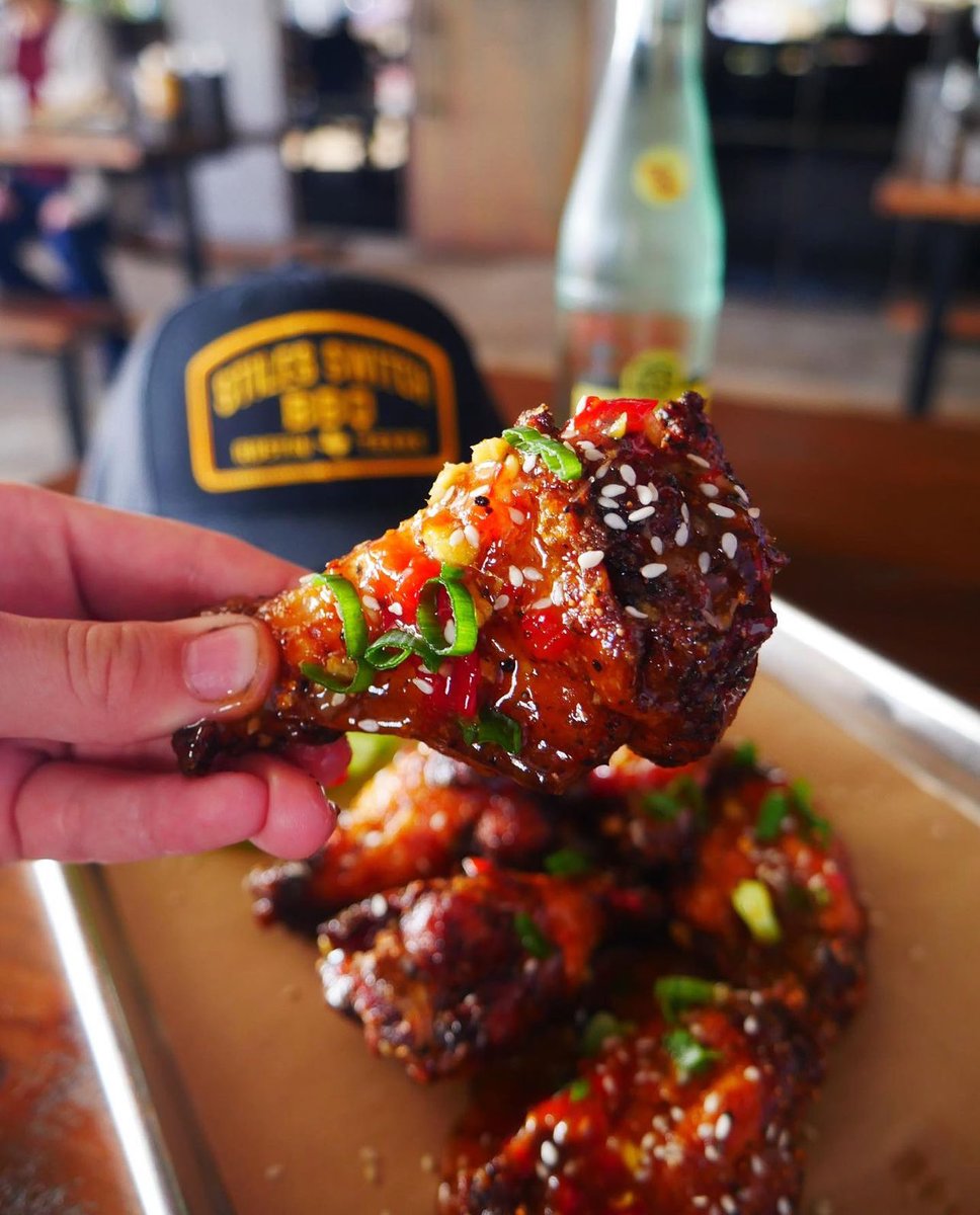 The Oak Smoked “Orange Chicken” Wings are the Sunday special flavor. A classic take on a Chinese Takeout Favorite. Don’t skip em. Today only. #ChickenWings #TexasBBQ #BBQ #AustinTexas #CedarParkTX
