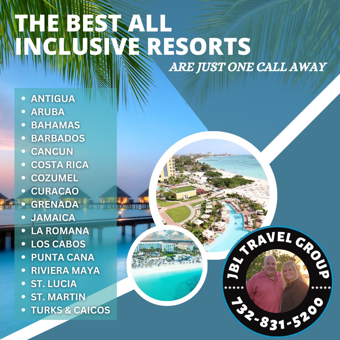 Looking for the best #allincluisveresorts for a #familyvacation #grouptrip #destinationwedding or #honeymoon ? Call the #jbltravelgroup today we have them all at the best prices and promotions available.