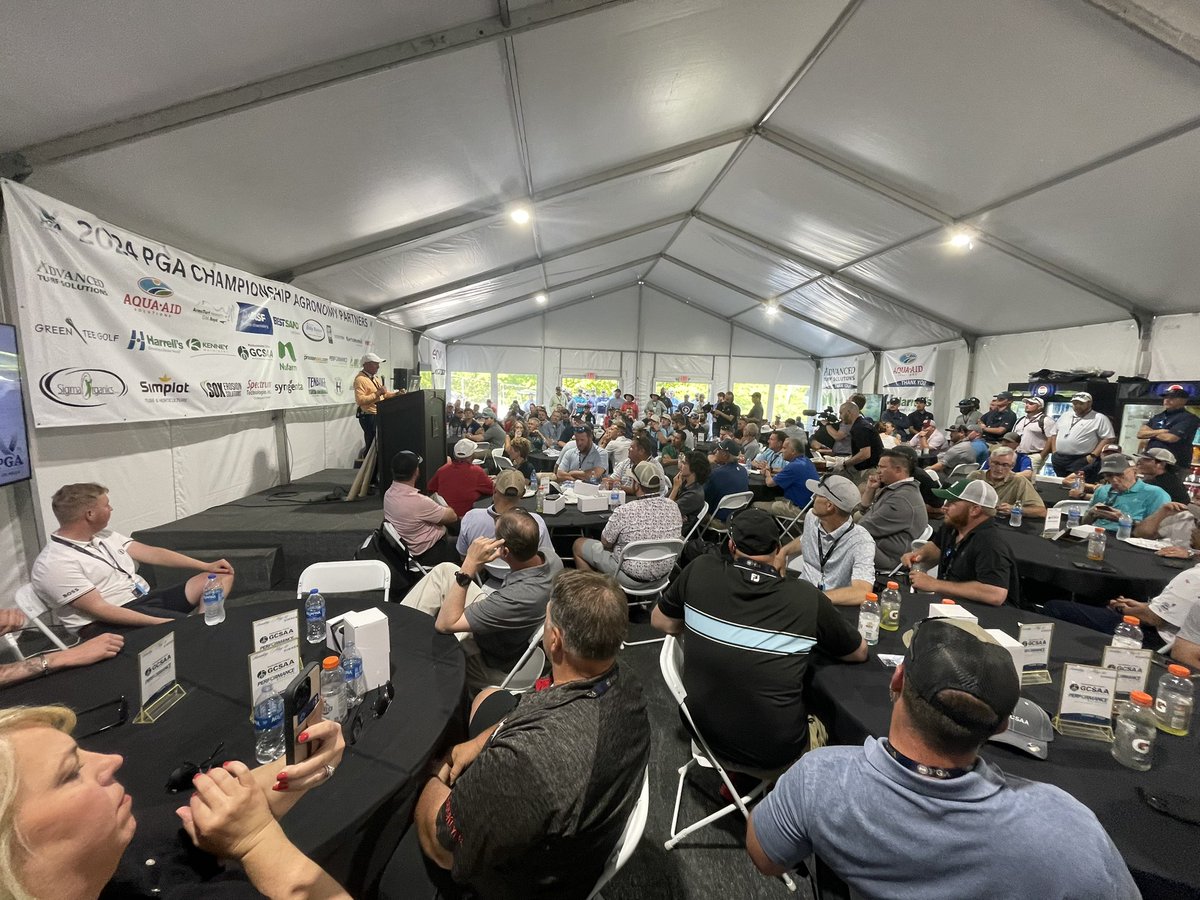 PatJonesTweets's tweet image. Welcome to the 2024 @PGAChampionship at @ValhallaGolf. There are 150 team members ready to kick some butt. Awesome to have both of @jballard1’s predecessors Mark Wilson and @RmeierPGA in the house. Let’s go!! @BASFTurf_us