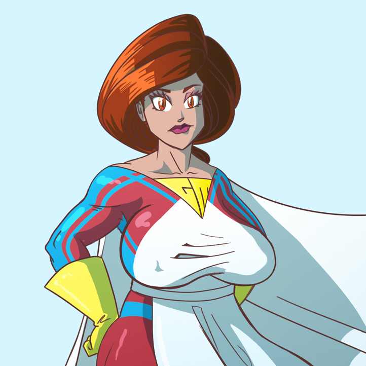 Tarmhell's tweet image. Happy Mother's Day. Here is a mom themed super heroine from years ago, I called her Good Mother, she had mother nature's powers. #comics #superheroine #mothersday2024