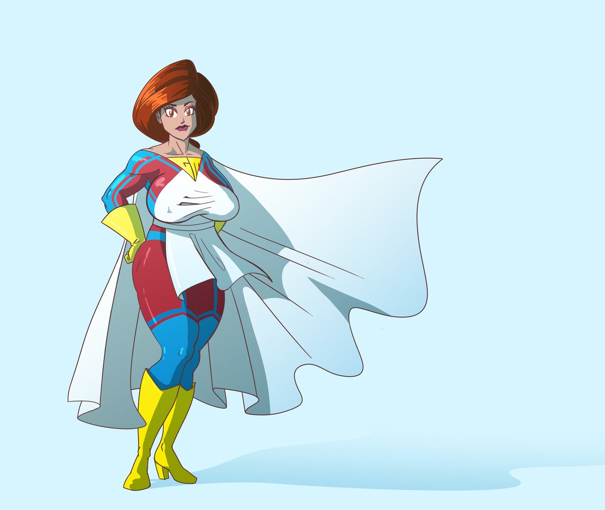 Tarmhell's tweet image. Happy Mother's Day. Here is a mom themed super heroine from years ago, I called her Good Mother, she had mother nature's powers. #comics #superheroine #mothersday2024