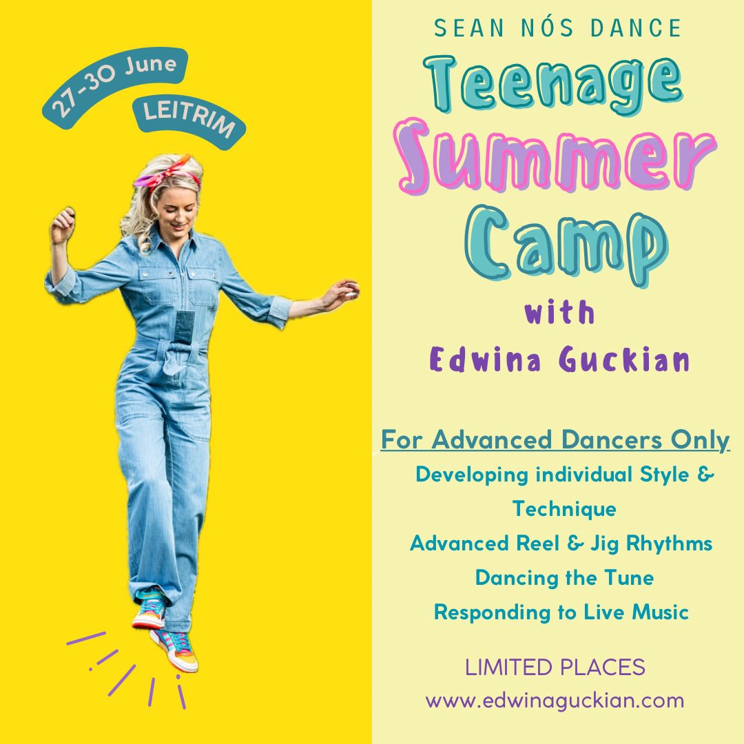 📣Sean Nós Dance Camp for Teenagers & Young Adults. I’ll be hosting only 1 camp this year and that’s for Sean Nós Dancers of an advanced level. Book here: edwinaguckian.com/product/sean-n…