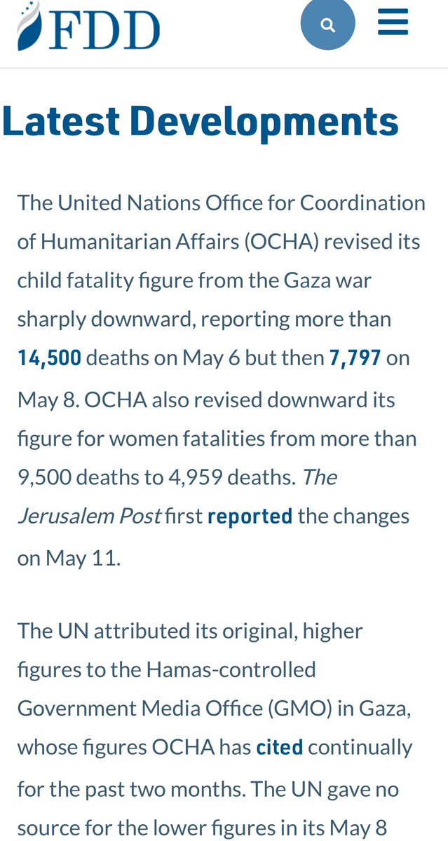 Last week the UN quietly halved its estimates for the number of child deaths in Gaza War is awful and it’s tragic that women and children are dying But simultaneously this is one of the most justified military responses in history with unprecedented care taken for civilians