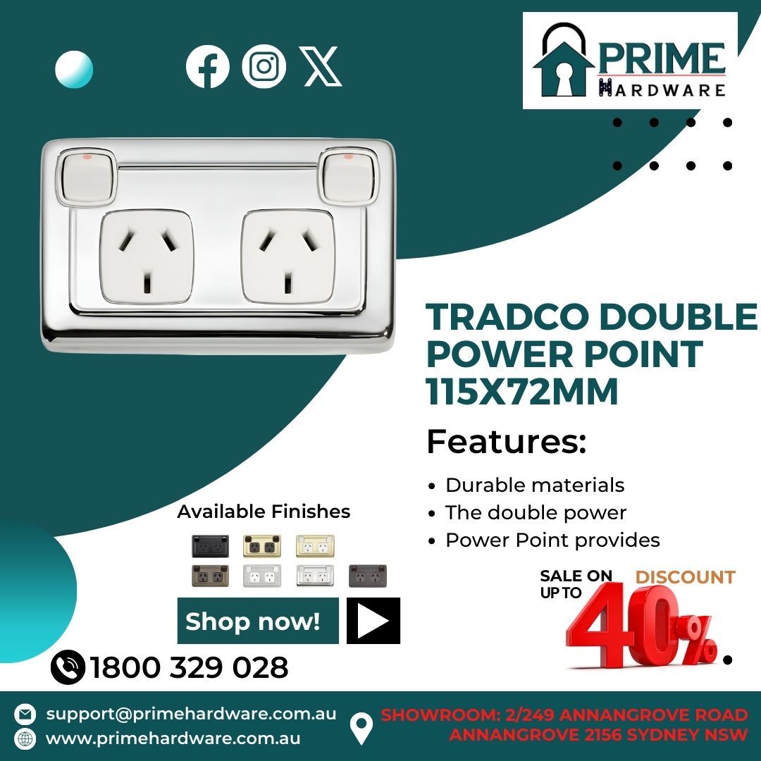 primehardware2's tweet image. 1. "Power Up with TRADCO: Double the Outlets, Double the Convenience!"

2. "Innovative Solutions: TRADCO Double Power Point 115x72mm" 

Book Now: primehardware.com.au/search?type=pr… 

#Tradco #PowerPoint #ElectricalOutlet #HomeImprovement #ElectricalSupply