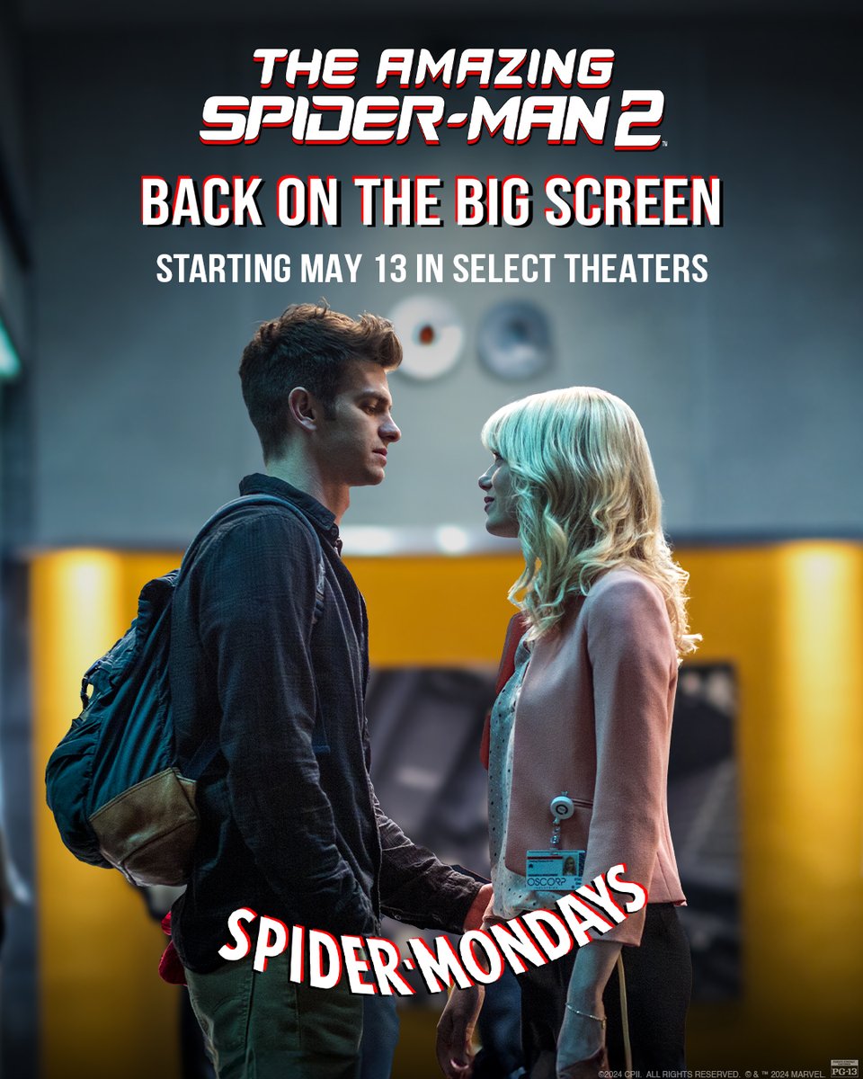 Start mentally preparing now. 🕷️ #TheAmazingSpiderMan 2 is BACK on the big screen this Monday! Get tickets 🎟️ NOW: brnw.ch/21wJHSy