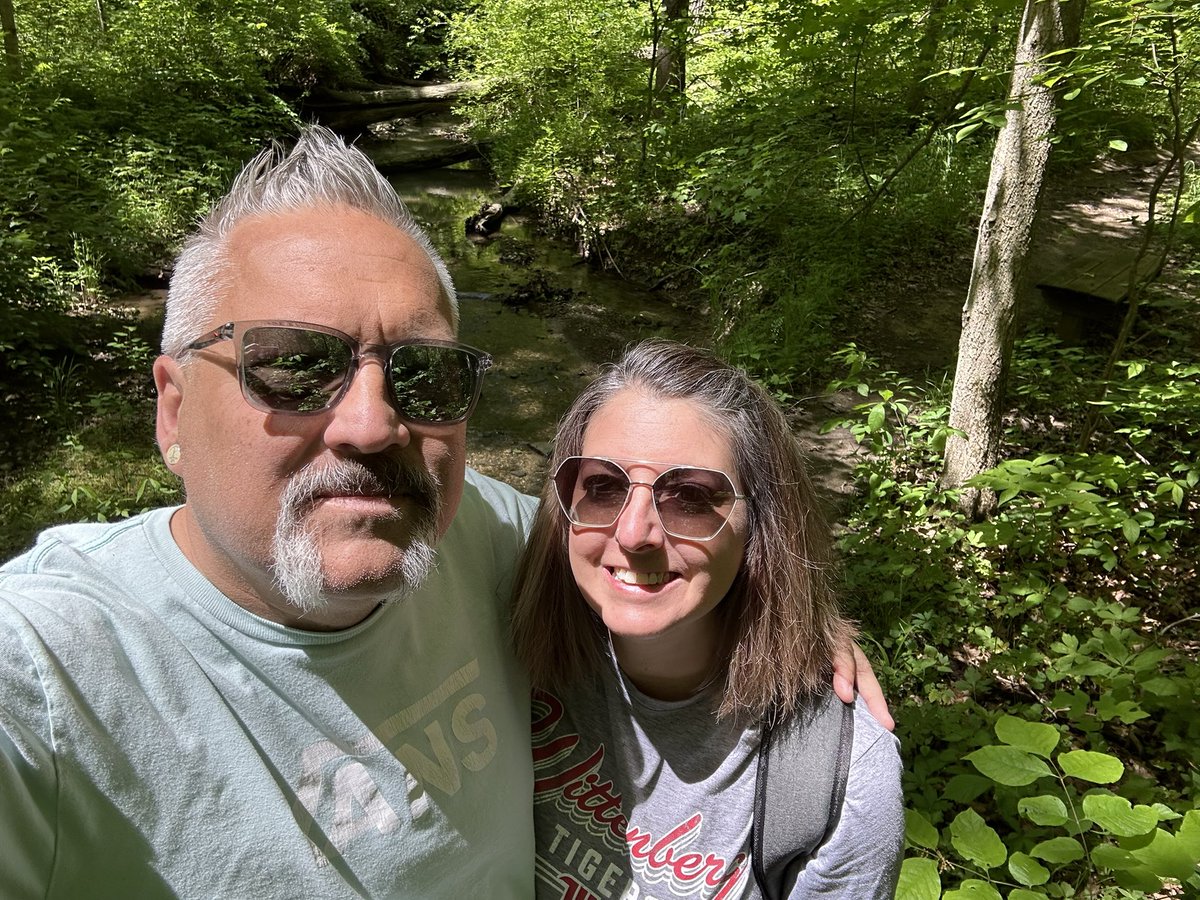 Amazing hike with my lively wife today .