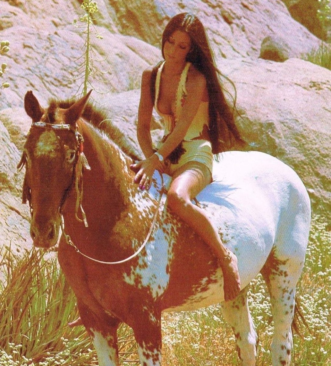 cher horse riding, 1973