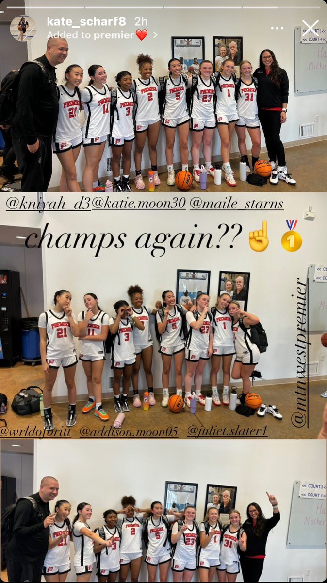 Kate Scharf (@kate_scharf8) on Twitter photo 4-0 this weekend at <a href="/PrepGirlsHoops/">Prep Girls Hoops 🏀</a> #ChaosInColorado #CHAMPS
<a href="/MtnWestPremier/">Mountain West Premier</a> <a href="/claire18472071/">Claire_Goodwin_2026</a> <a href="/Brittany2Booker/">Brittany Booker</a> <a href="/DumasKniyah/">Kniyah Dumas</a> <a href="/AddisonMoon05/">Addison Moon</a> <a href="/KatieMoon_30/">Katie Moon</a> <a href="/Juliet_Slater1/">Juliet Slater</a> <a href="/Maile_Starns/">Maile Starns</a> <a href="/ToniaJones24/">Tonia Jones</a> <a href="/jsena24/">Coach Sena</a> 4-0 this weekend at <a href="/PrepGirlsHoops/">Prep Girls Hoops 🏀</a> #ChaosInColorado #CHAMPS
<a href="/MtnWestPremier/">Mountain West Premier</a> <a href="/claire18472071/">Claire_Goodwin_2026</a> <a href="/Brittany2Booker/">Brittany Booker</a> <a href="/DumasKniyah/">Kniyah Dumas</a> <a href="/AddisonMoon05/">Addison Moon</a> <a href="/KatieMoon_30/">Katie Moon</a> <a href="/Juliet_Slater1/">Juliet Slater</a> <a href="/Maile_Starns/">Maile Starns</a> <a href="/ToniaJones24/">Tonia Jones</a> <a href="/jsena24/">Coach Sena</a>