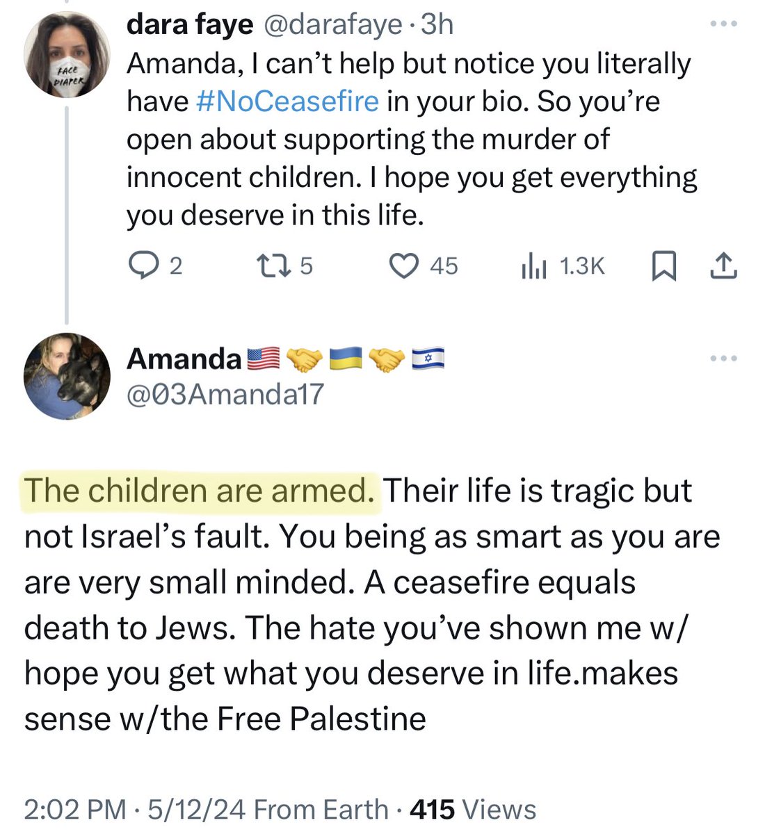 Falsely claiming 'tHe cHiLdReN aRe aRmEd' to try and rationalize Israel's genocide is the most morally indefensible logic I've seen thus far